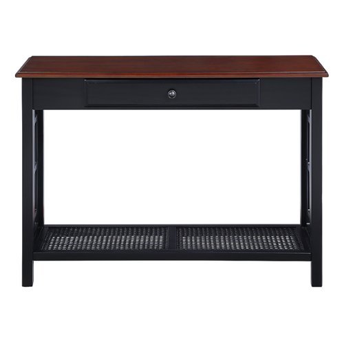 

OSP Home Furnishings - Oxford Foyer Table - Black Frame / Cherry Top