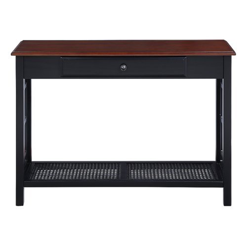 

OSP Home Furnishings - Oxford Foyer Table - Black Frame / Cherry Top