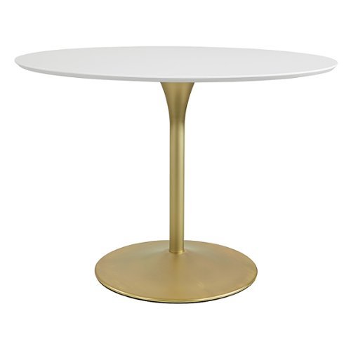 

OSP Home Furnishings - Flower Dining Table - White/Brass