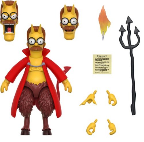 Super7 - ULTIMATES! 7 in Plastic The Simpsons Action Figure - Devil Flanders
