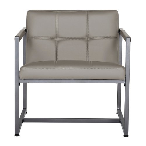 

Studio Designs Home Camber Modern Blended Leather Accent Chair - Mushroom