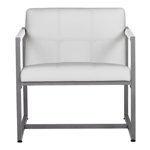 

Studio Designs Home Camber Modern Blended Leather Accent Chair - White