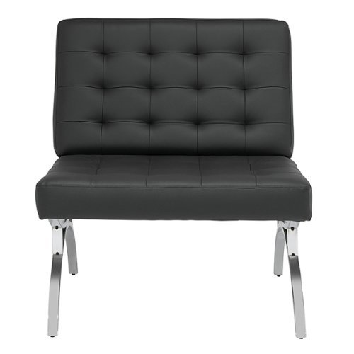

Studio Designs Home Newel Modern Blended Leather Arm Chair - Black