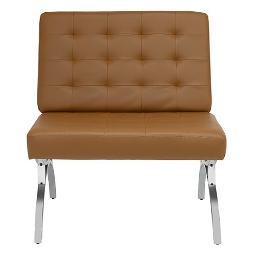 

Studio Designs Home Newel Modern Blended Leather Arm Chair - Caramel Brown