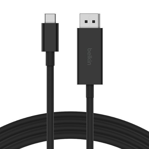 

Belkin - USB Type C to DisplayPort 1.4 Cable 6.6ft, 8K@60Hz or 4K@144HZ - BLACK