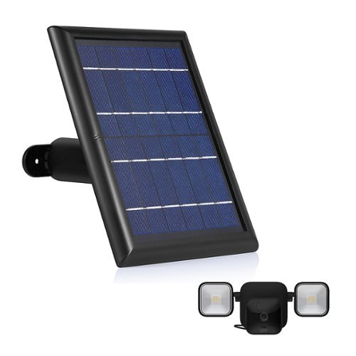 Wasserstein - Mountable Solar Panel compatible with Blink Floodlight and Blink Outdoor Camera - Black