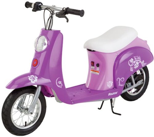 

Razor - Pocket Mod Miniature Euro-Style Electric Scooter with up to 40 Minutes Ride Time and 15 mph Max Speed - Purple