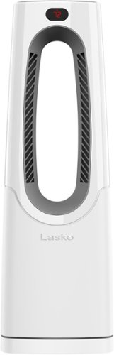 Lasko - 1500-Watt Bladeless Ceramic Tower Space Heater with Timer and Remote Control - White