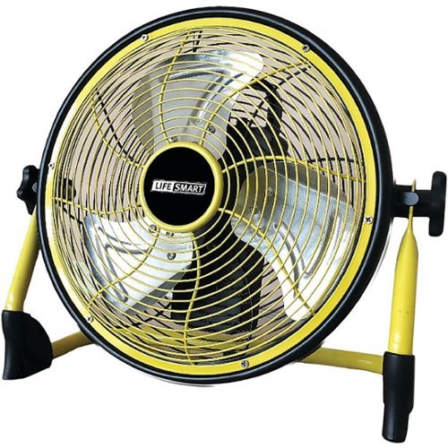 

Lifesmart - 12" Rechargeable Fan - Yellow/Black