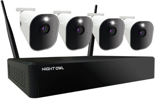  Night Owl - 10 Channel 4 Camera Wire Free 1080p 1TB NVR Security System - White