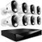 Night Owl - 12 Channel 8 Camera Wired 2K 1TB DVR Security System with 2-way Audio - White-Front_Standard