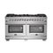 Forno Appliances - Capriasca Alta Qualita 8.64 Cu. Ft. Freestanding Double Oven Dual Fuel Range with Convection Oven - Stainless Steel-Front_Standard