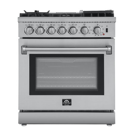 Forno Appliances - Lazio Alta Qualita 4.62 Cu. Ft. Freestanding Dual Fuel Range with Convection Oven - Stainless Steel