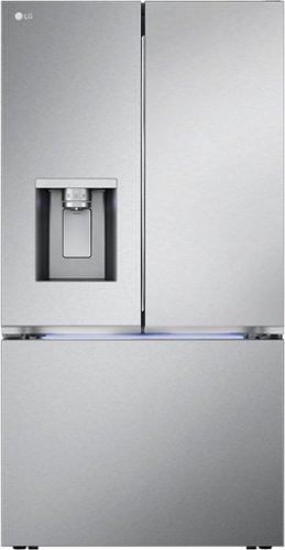 LG - 30.7 Cu. Ft. French Door Smart Refrigerator with Tall Ice and Water Dispenser - Stainless Steel