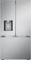 Front. LG - Standard-Depth MAX 30.7 Cu. Ft. French Door Smart Refrigerator with Tall Ice and Water Dispenser - Stainless Steel.