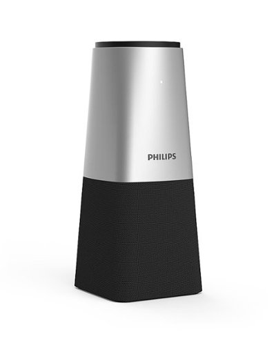 Philips - SmartMeeting Portable Conference Microphone PSE0540 with Sembly Meeting Assistant - Silver and Black