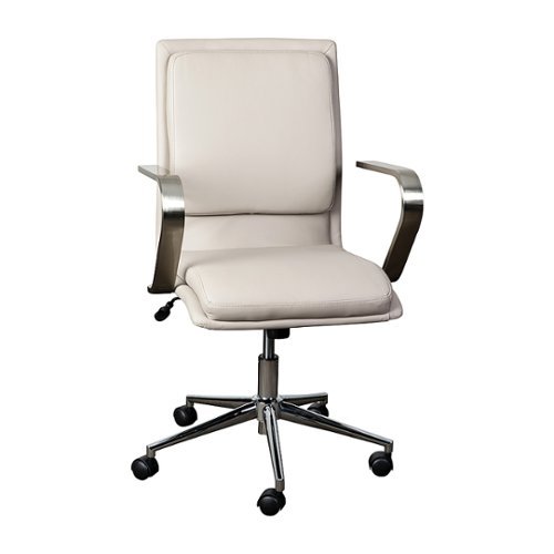 

Flash Furniture - Designer Executive Swivel Office Chair with Arms - Taupe/Chrome