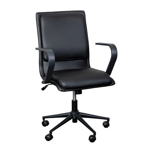 

Flash Furniture - Designer Executive Swivel Office Chair with Arms - Black/Black
