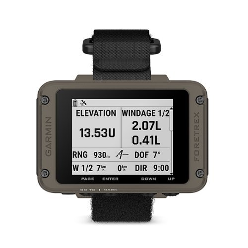 Garmin - Foretrex 901 Ballistic GPS Smartwatch Navigator with Strap 73 mm Fiber-Reinforced Polymer - Black