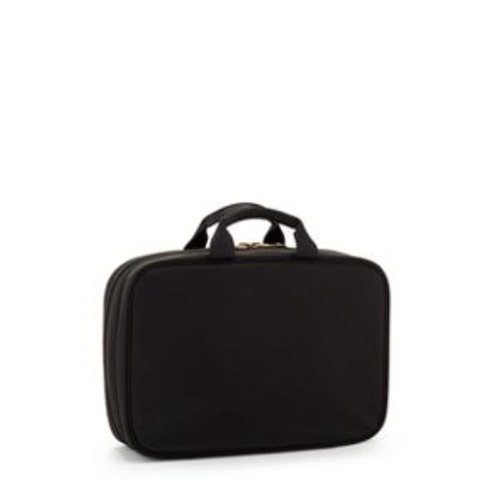 TUMI Voyageur Madeline Cosmetic - Black/Gold WORLDWIDE DELIVERY