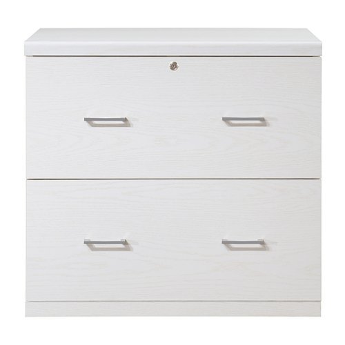 OSP Home Furnishings - Alpine 2-Drawer Lateral File with Lockdowel Fastening System - White