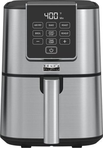 Bella Pro Series - 4-qt. Slim Digital Air Fryer - Stainless Steel