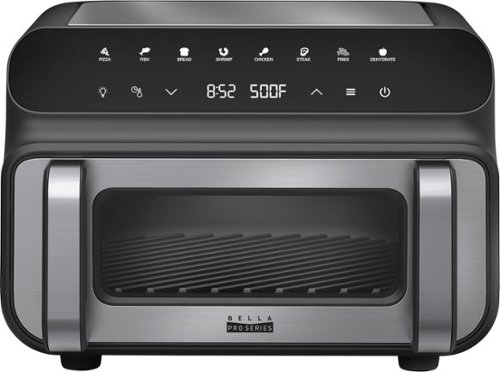 Bella Pro Series - 10.5-qt. 5-in-1 Indoor Grill and Air Fryer - Black
