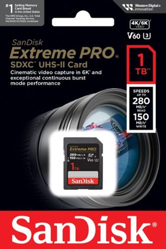 SanDisk Extreme Pro 1TB SDXC UHS-II V60 Memory Card GLOBAL SHIPPING