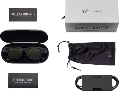 Ray-Ban RAY-BAN STORIES | WAYFARER - Matte Black/Dark Grey BUY ONLINE