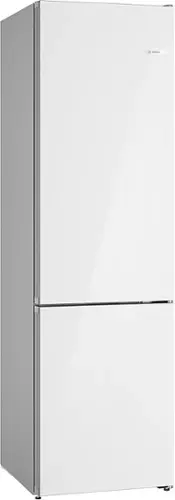 Front. Bosch - 800 Series 12.8 Cu. Ft Bottom-Freezer Counter-Depth Smart Refrigerator with Internal Ice and Water Dispener - White.