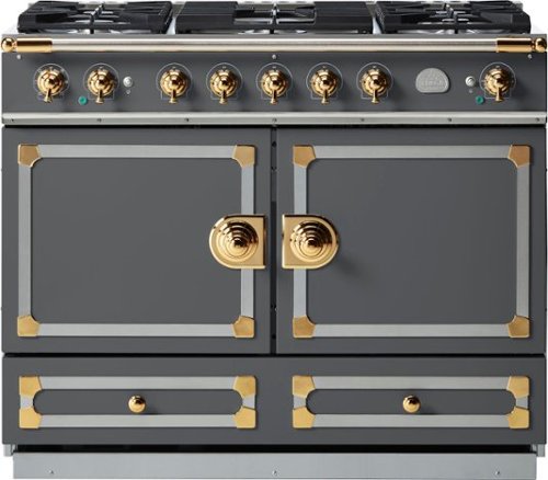 

La Cornue - Cornufe Dual Fuel 110 Range - Graphite with SS & Polished Brass