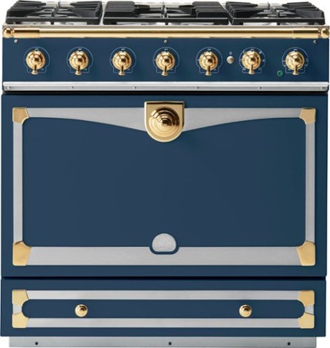 

La Cornue - Cornufe Dual Fuel 90 Range - Winter Sky with SS & Polished Brass