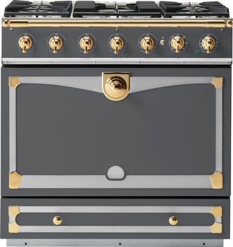 

La Cornue - Cornufe Dual Fuel 90 Range - Graphite with SS & Polished Brass