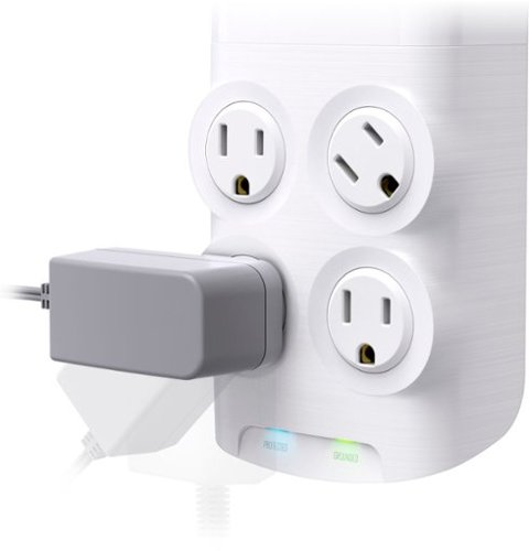 360 Electrical Revolve45, 4 Rotating Outlets/2 USB-A and 1 USB-C 1080 Joules Surge Protector - White HOW TO BUY
