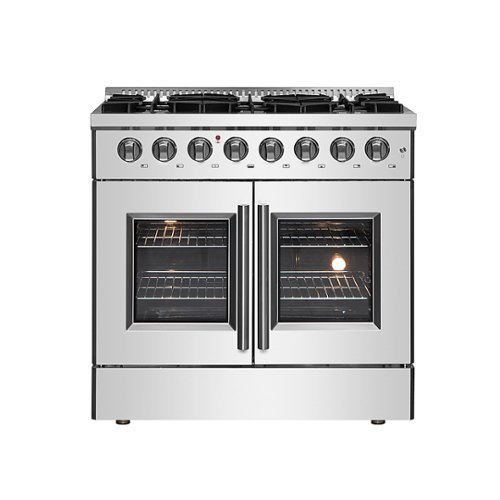 Forno Appliances - Galiano 5.36 Cu. Ft. Freestanding Dual Fuel Range with French Doors and Convection Oven