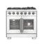 Forno Appliances - Capriasca 5.36 Cu. Ft. Freestanding Gas Range with French Doors and LP Conversion - Silver-Front_Standard