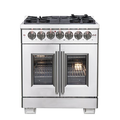 Forno Appliances - Capriasca 4.32 Cu. Ft. Freestanding Dual Fuel Range with French Doors and Convection Oven