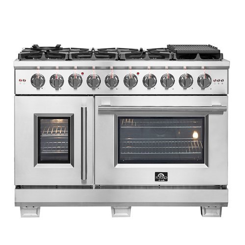 Forno Appliances - Capriasca 6.58 Cu. Ft. Freestanding Double Oven Gas Range with Air Fry Function