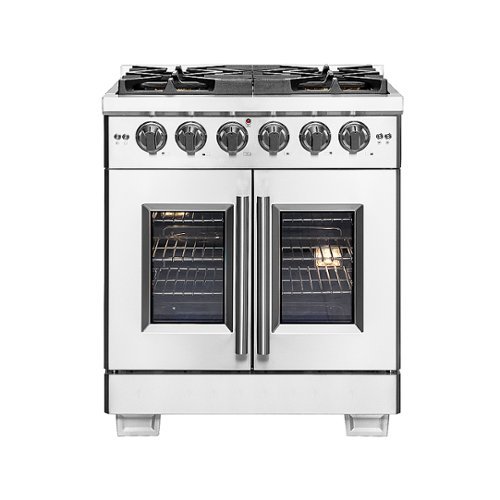 Forno Appliances - Capriasca 4.32 Cu. Ft. Freestanding Gas Range with French Doors and LP Conversion
