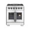 Forno Appliances - Capriasca 4.32 Cu. Ft. Freestanding Gas Range with French Doors and LP Conversion - Silver-Front_Standard