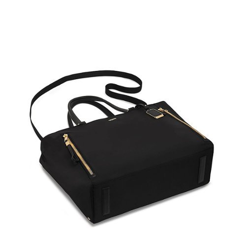TUMI Voyageur Valetta Large Tote - Black/Gold WORLDWIDE DELIVERY