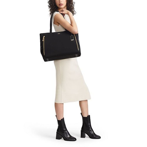 TUMI Voyageur Valetta Large Tote - Black/Gold HOW TO BUY