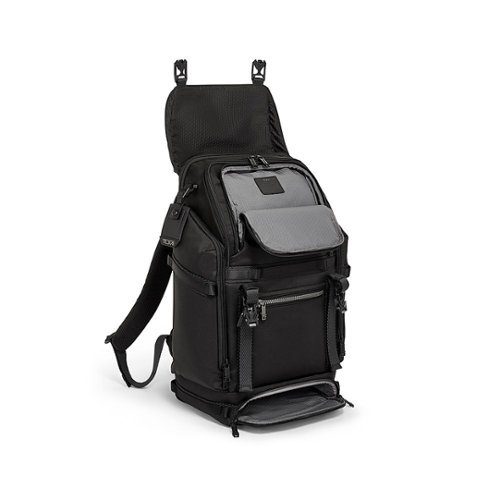 TUMI Alpha Bravo Expedition Flap Backpack - Black WORLDWIDE DELIVERY