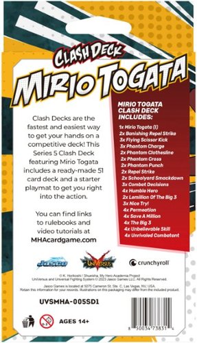 UniVersus My Hero Academia Collectible Card Game Set 5: Clash Deck - Styles May Vary WHERE TO BUY