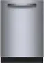 Front. Bosch - 800 Series 24 " Top Control Smart Built-In Stainless Steel Tub Dishwasher with 3rd Rack and CrystalDry, 42dBA - Stainless Steel.