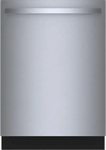 Front. Bosch - 500 Series 24" Top Control Smart Built-In Stainless Steel Tub Dishwasher with Flexible 3rd Rack, 44dBA - Stainless Steel.