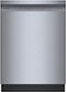 Bosch - 100 Series Plus 24" Front Control Smart Built-In Hybrid Stainless Steel Tub Dishwasher, 48dBA - Stainless Steel-Front_Standard 