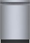Bosch - 100 Series Plus 24" Front Control Smart Built-In Hybrid Tub Dishwasher, 48 dBA - Stainless Steel-Front_Standard