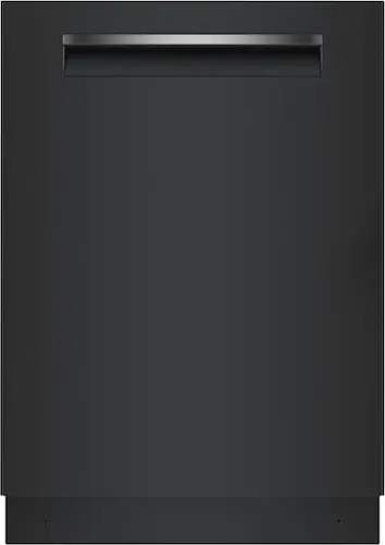 Front. Bosch - 500 Series 24" Top Control Smart Built-In Stainless Steel Tub Dishwasher with Flexible 3rd Rack, 44dBA - Black.