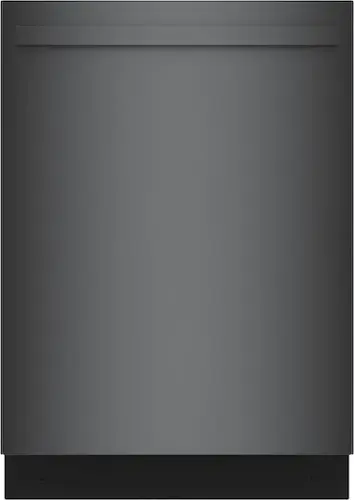 Front. Bosch - 800 Series 24" Top Control Smart Built-In Stainless Steel Tub Dishwasher with 3rd Rack, 42dBA - Black Stainless Steel.